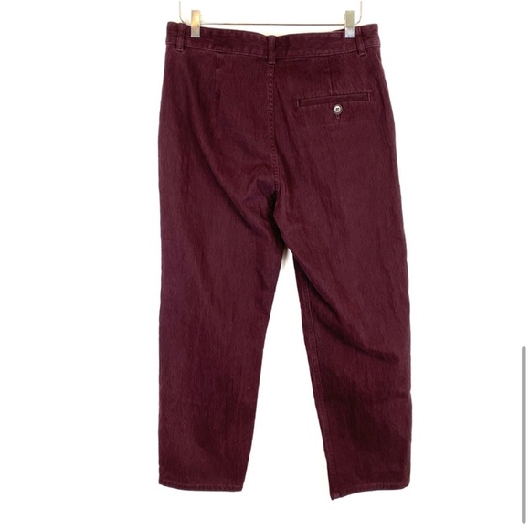 COS Straight Leg Chino Pants Burgundy Ankle Size 8 - Picture 6 of 11